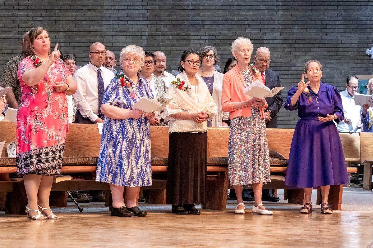Las jubiladas de las Hermanas de la Providencia de 2026 durante la misa del jubileo.
