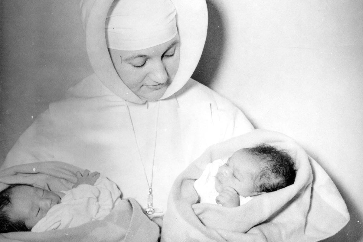 Sr. Mary Francine Dolezal, maternity supervisor at Sacred Heart Hospital, in 1944
