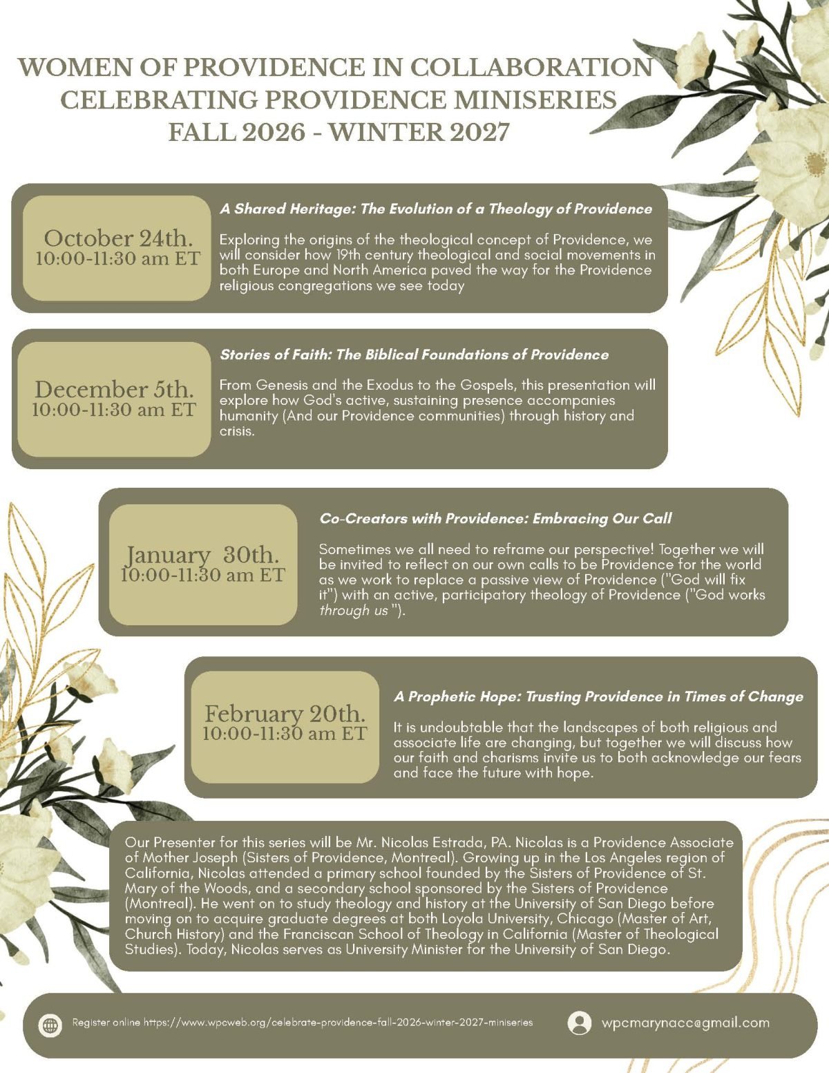 WPC Fall 2026-Winter 2027 Mini-Series Flyer
